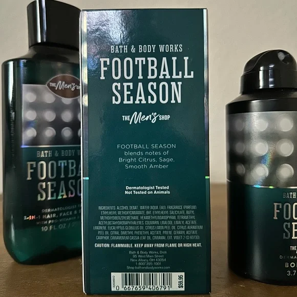 NEW Bath & Body works FOOTBALL SEASON men’s cologne wash and spray - Picture 2 of 2
